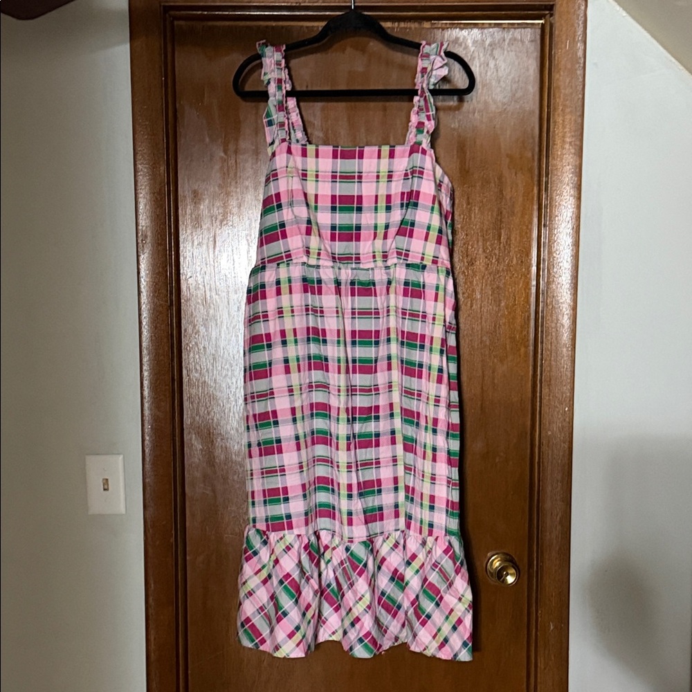 torrid Pink Plaid Ruffle-Strap Sundress